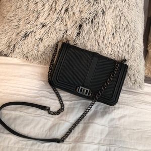 Rebecca Minkoff Chevron Quilted Love Crossbody Bag